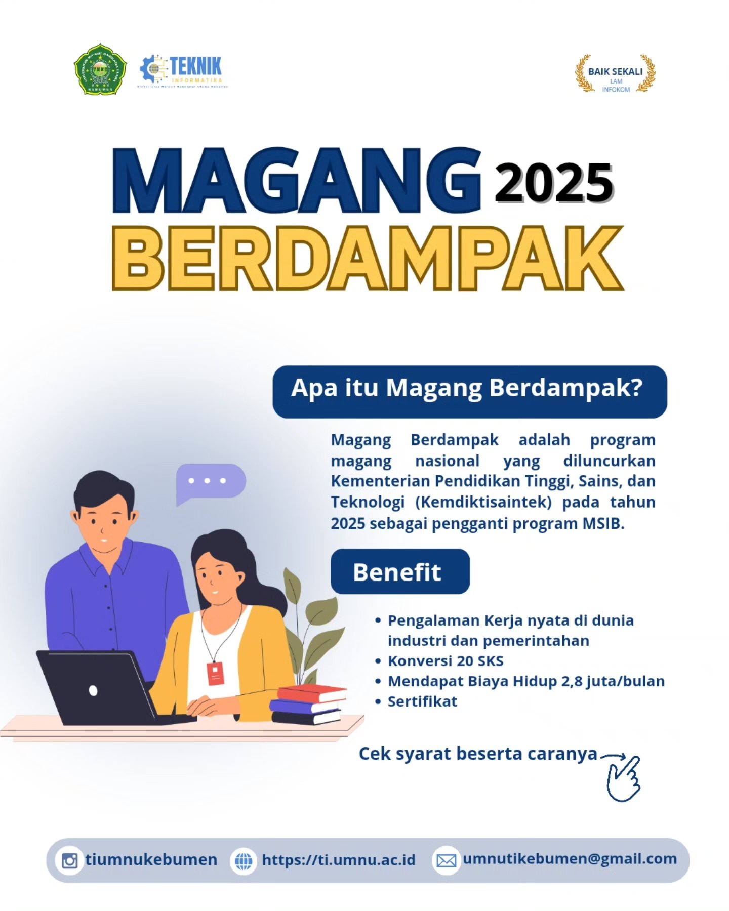 Magang Berdampak 2025 Buka Peluang Mahasiswa Kenali Dunia Kerja, Ada Konversi hingga 20 SKS !!